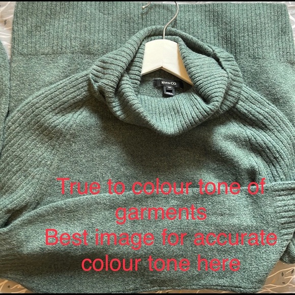 NWT | RW&Co. | Turtle Neck Sweaters | Turquoise Green - Picture 2 of 10
